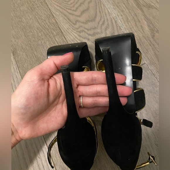 GUESS 2 tone heel -Gold & Black - Picture 4 of 4